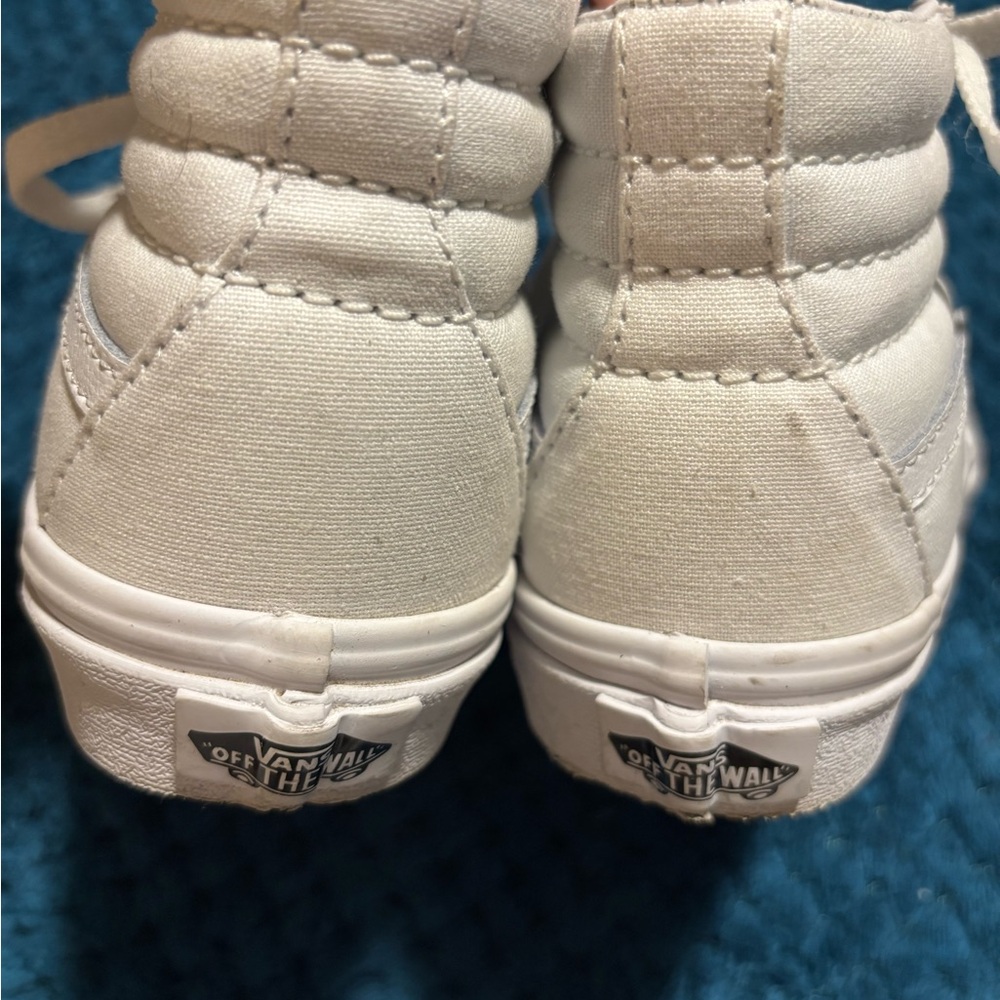 VANS Kids White High-Top Classic Sneakers Size 13 - Picture 2 of 7